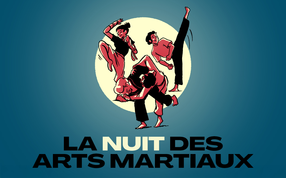Illustration de pratiquants d'arts martiaux