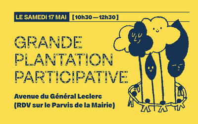 Bannière écrit grande plantation participative