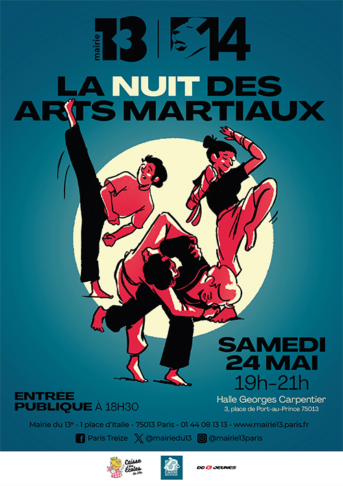 Illustration de pratiquants d'arts martiaux