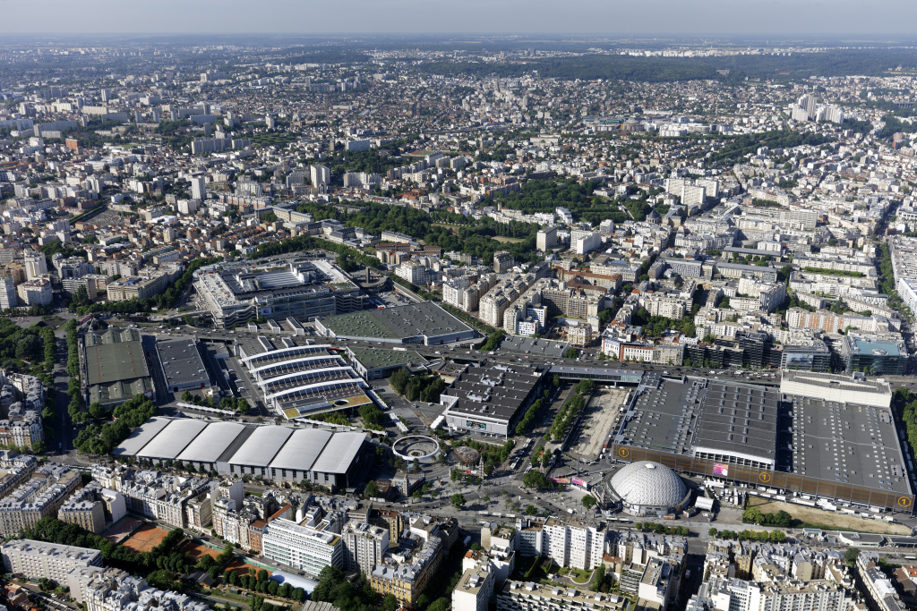 Vue aérienne de la porte de Versailles.