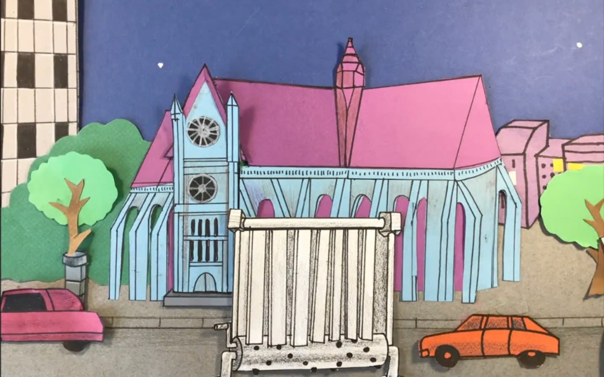 dessin d'une église