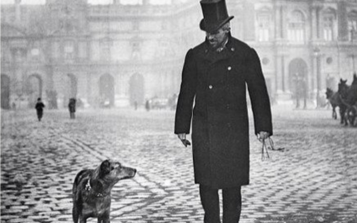 Gustave Caillebotte et son chien