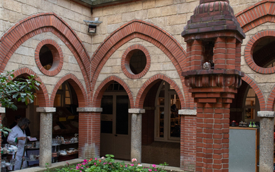 vue intérieur de la cour de la ressourcerie 