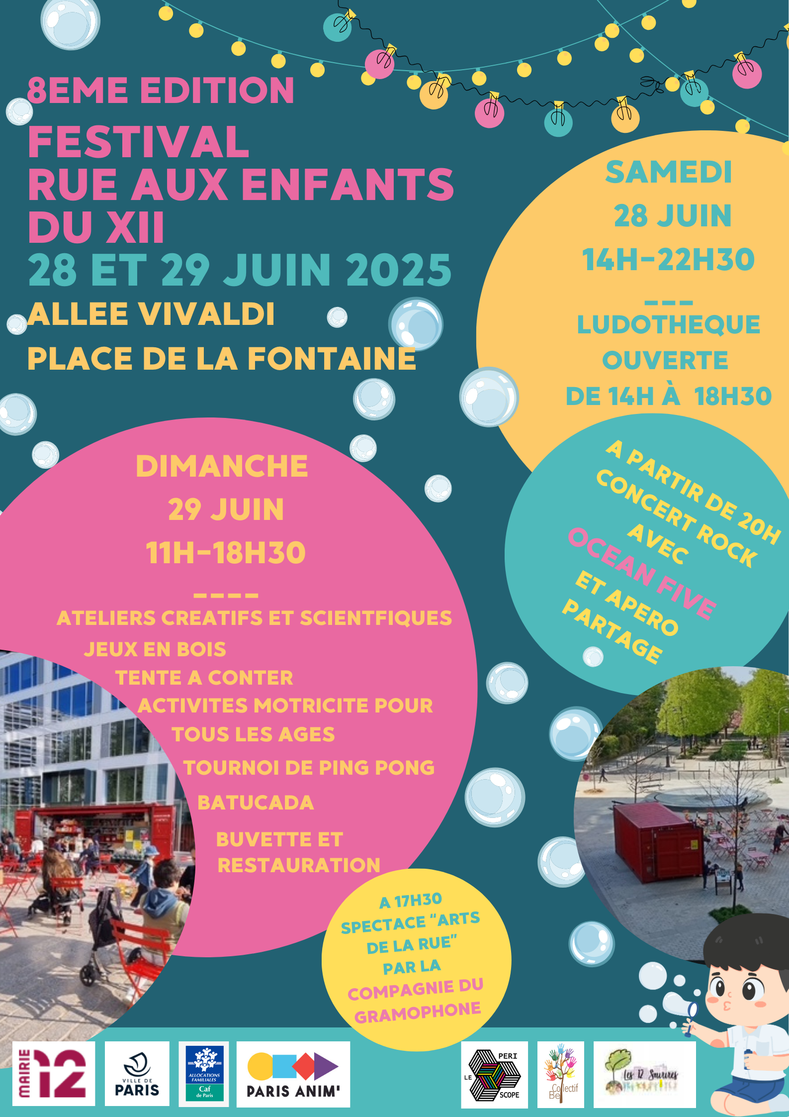 L'affiche du festival Rues aux enfants du 12ème 2025