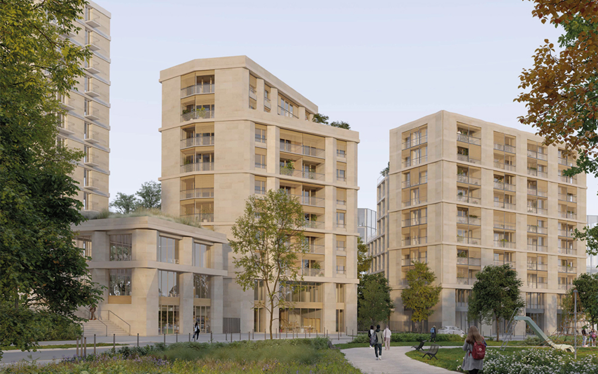 Visuel de deux immeubles dans un style architectural moderne