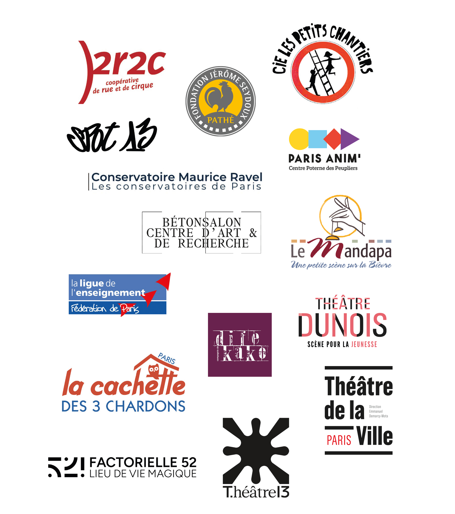 Logos des partenaires de Treize'Estival 2025