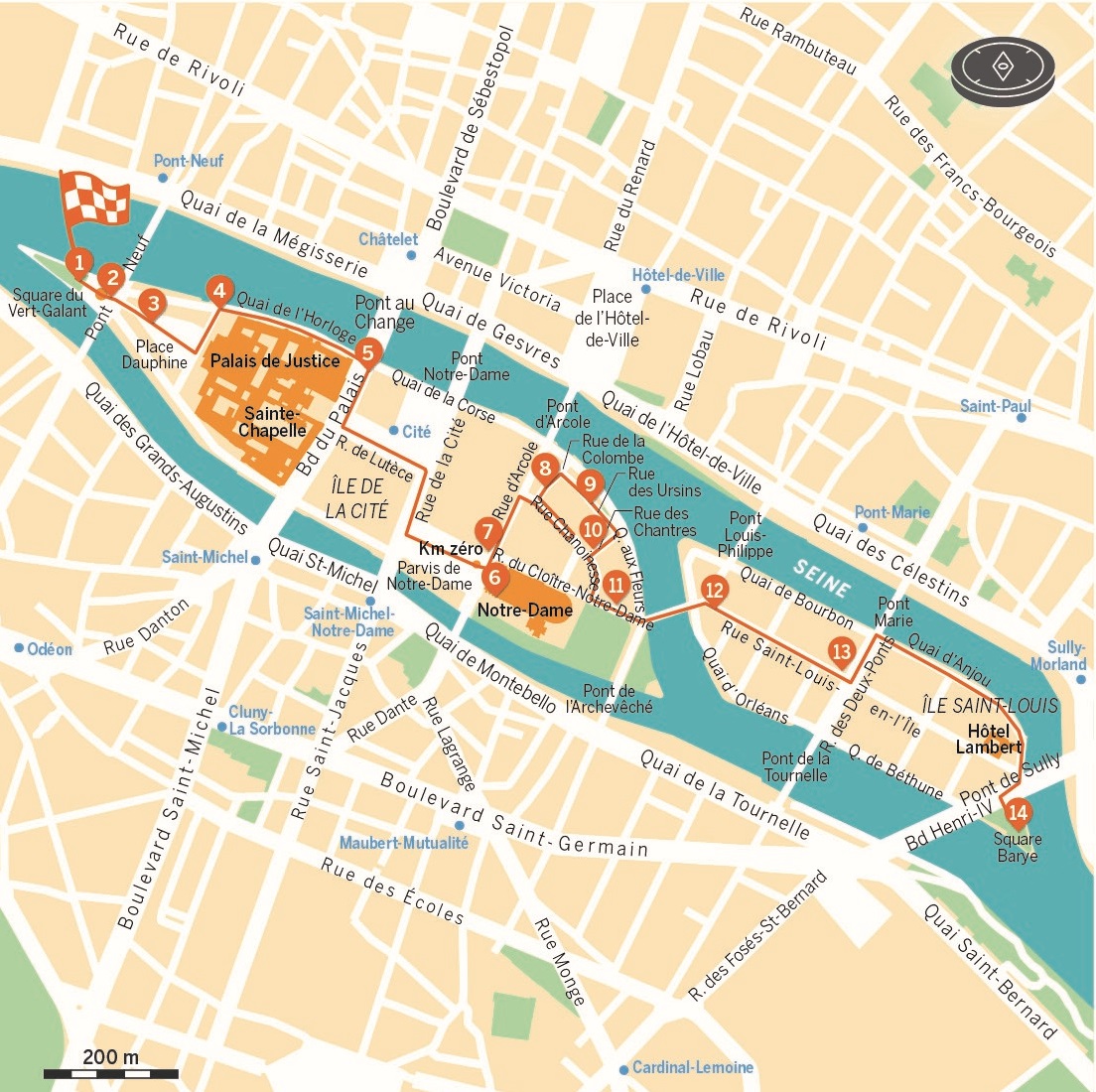 De l'île de la Cité à l'île Saint Louis