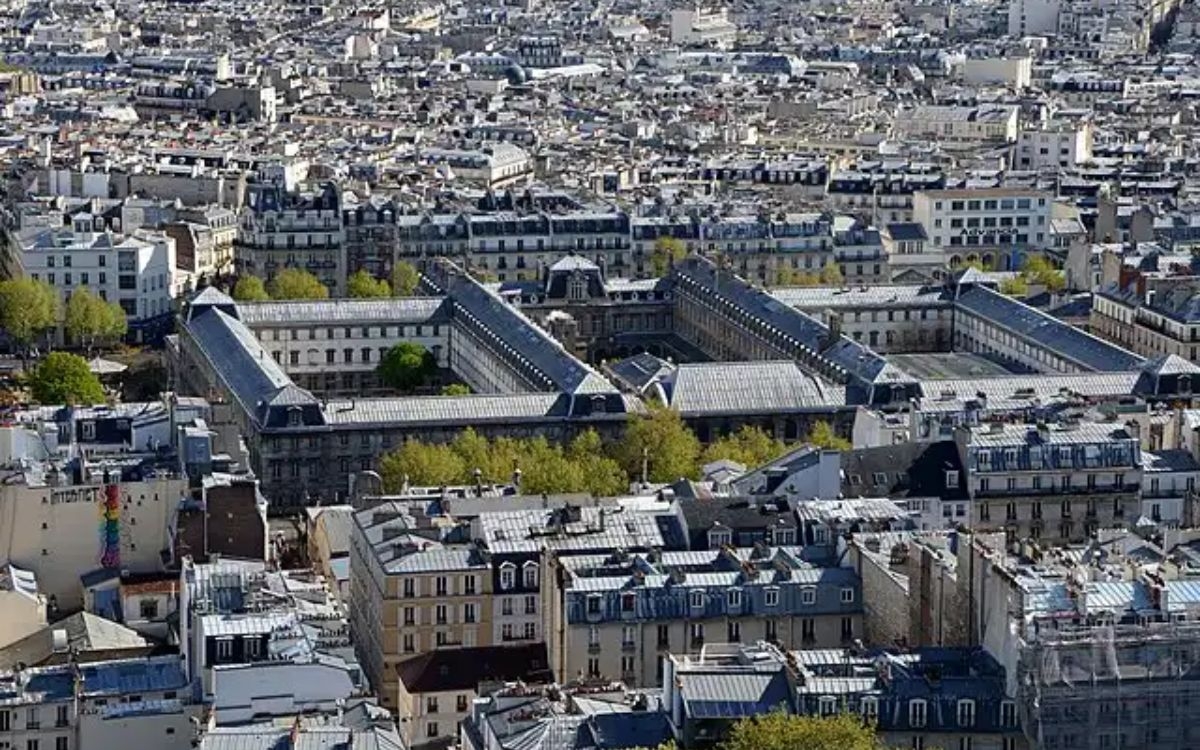Vue aérienne de la cité scolaire Jacques Decour