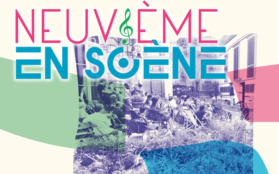 Spectateurs du festival 9e en scène dans les jardins de la mairie du 9e 