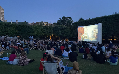 Projection en plein air au Parc de Choisy