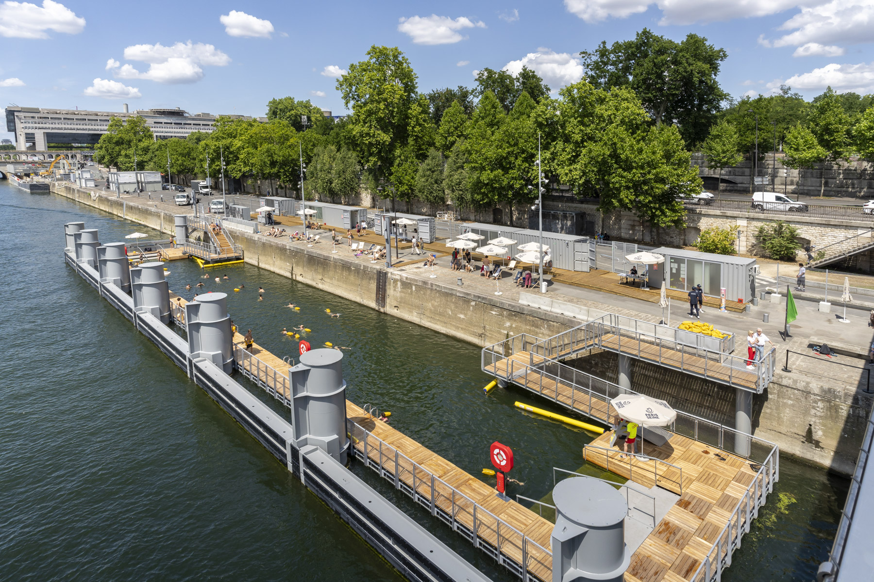 Photo du bassin principal de Bercy (12e).
