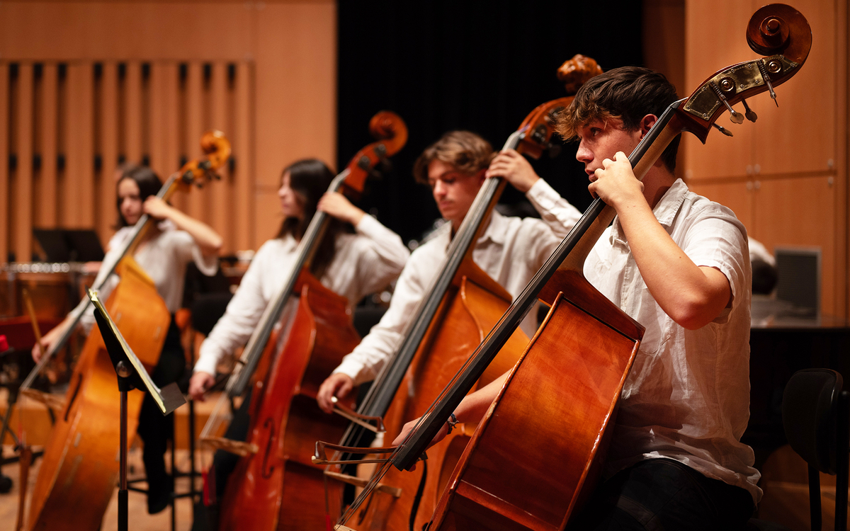 Auditorium CRR de Paris 4 contrebassistes
