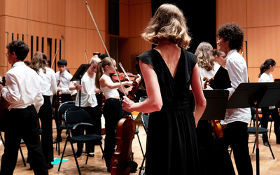 Auditorium CRR de Paris musiciens de dos