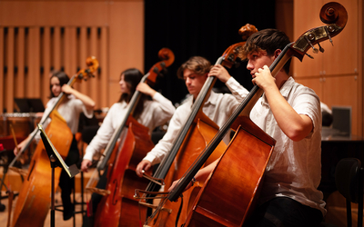 Auditorium CRR de Paris 4 contrebassistes