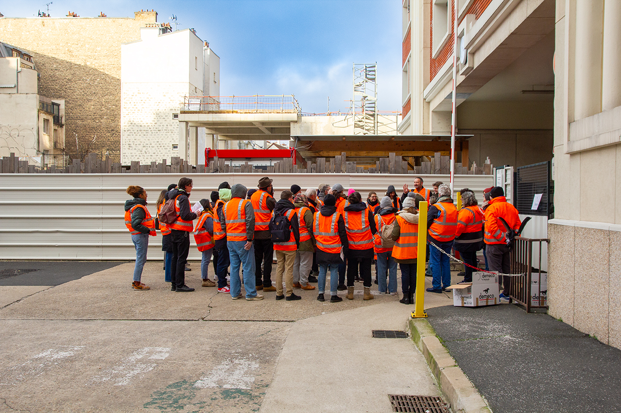 Groupe en visite sur le site Championnet