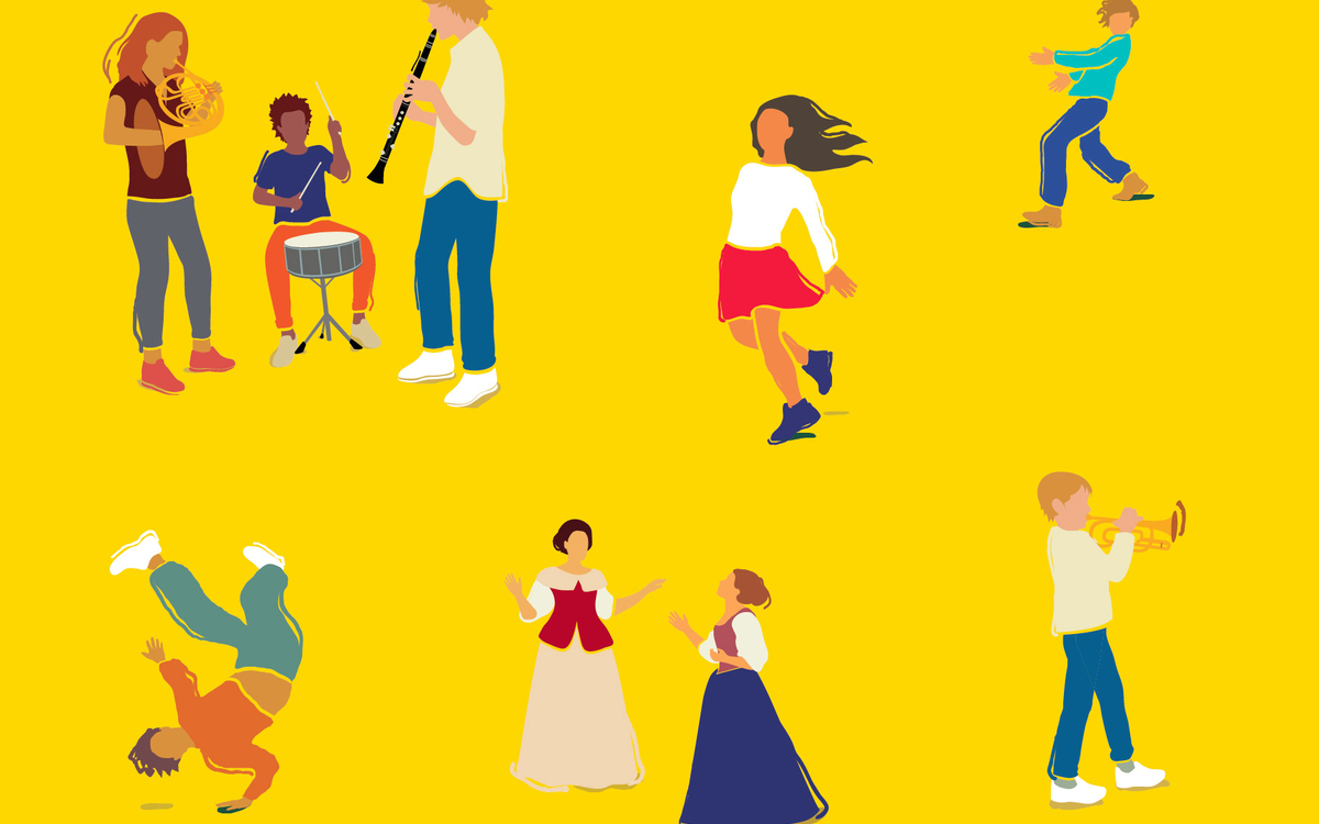 Vue des différentes disciplines des conservatoires de Paris : danse, musique, théâtre