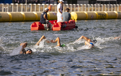 Troisième étape de la Coupe d'Europe de natation en eau libre au bassin de la Villette