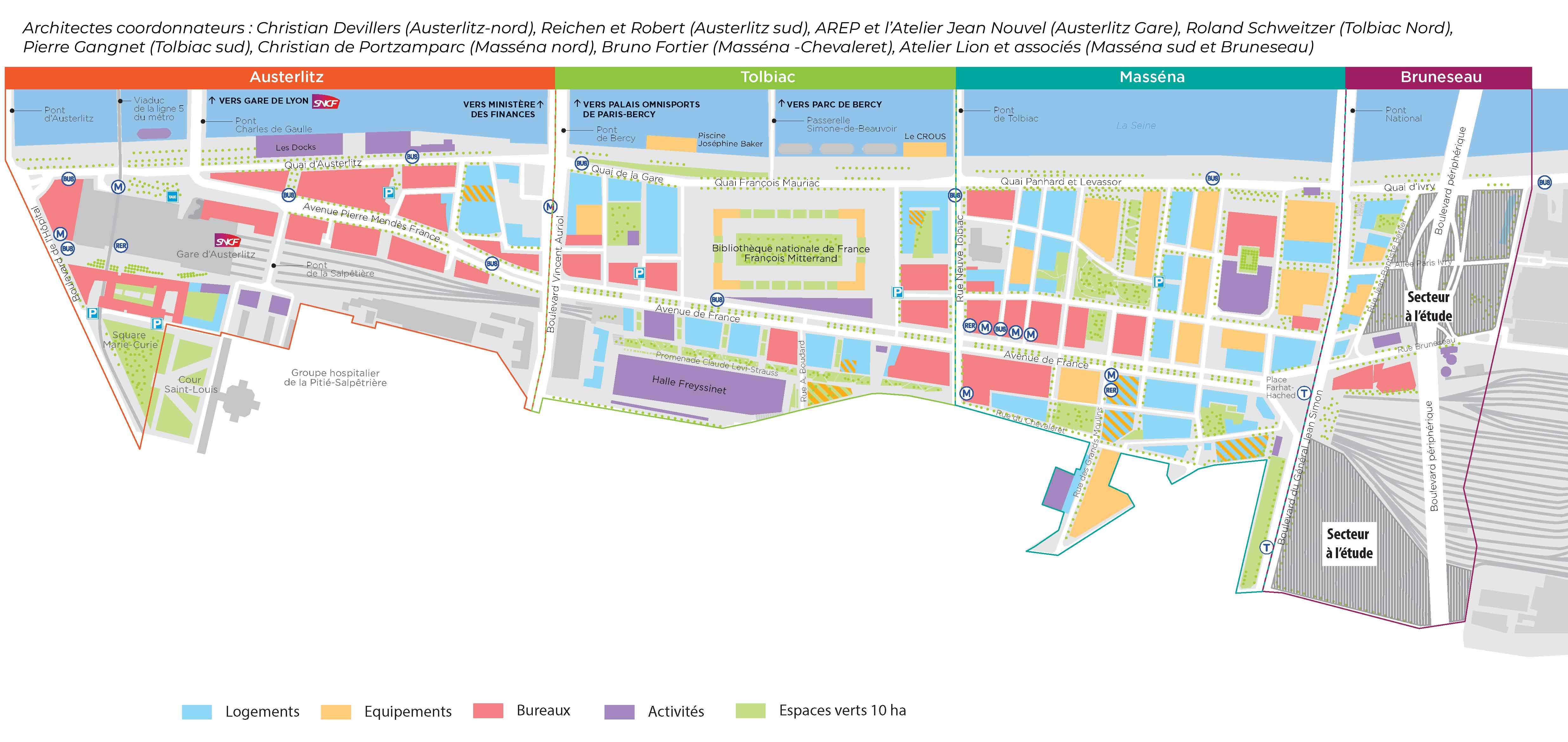 Visuel du Plan de l'opération Paris Rive Gauche