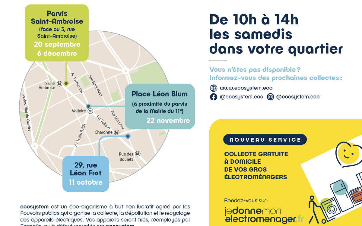 Il s'agit des nouvelles dates de collectes Ecosystem
