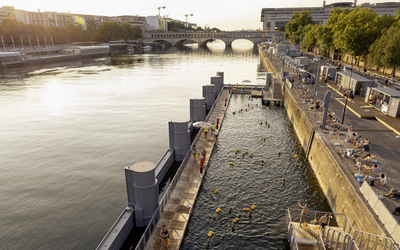 Baignade dans la Seine.
