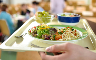 Vue d'un plat végétarien.