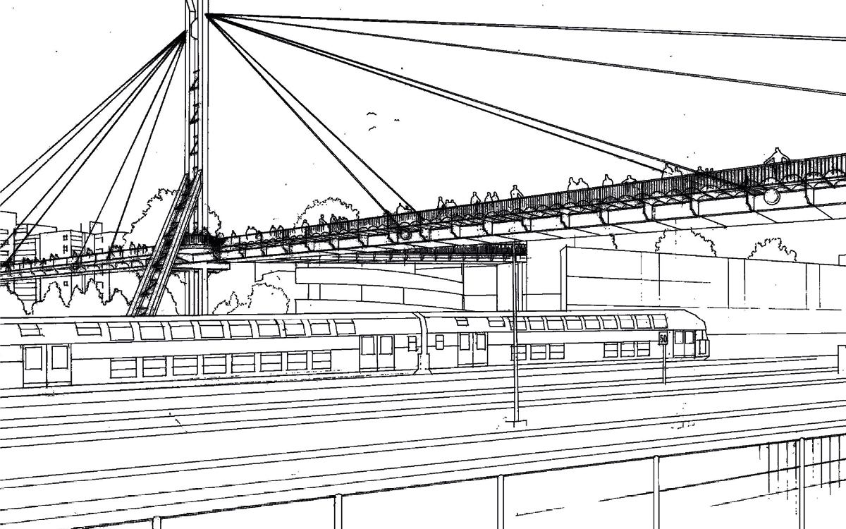 pont dessiné à la main