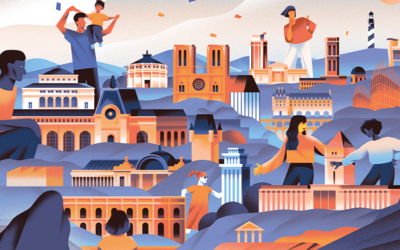 illustration d'une ville habitée