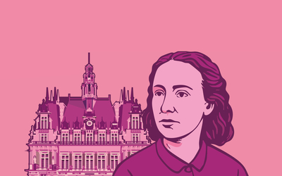 illustration mairie et Louise Michel