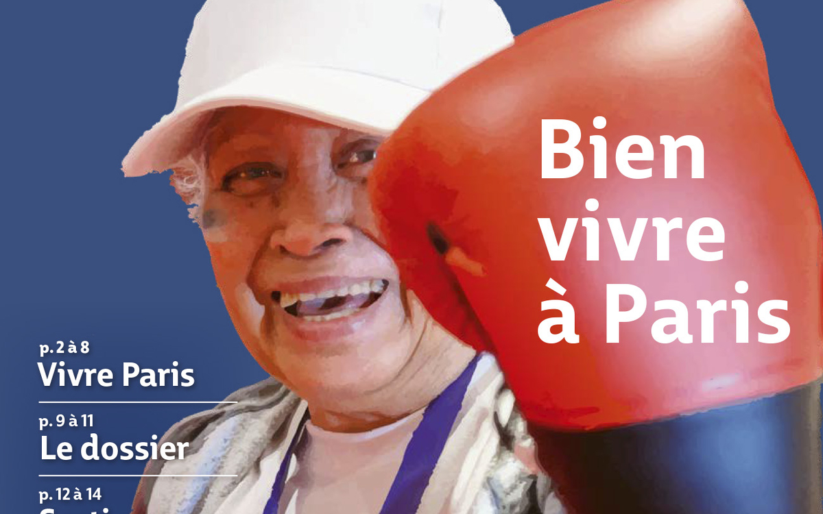 senior avec gant de boxe