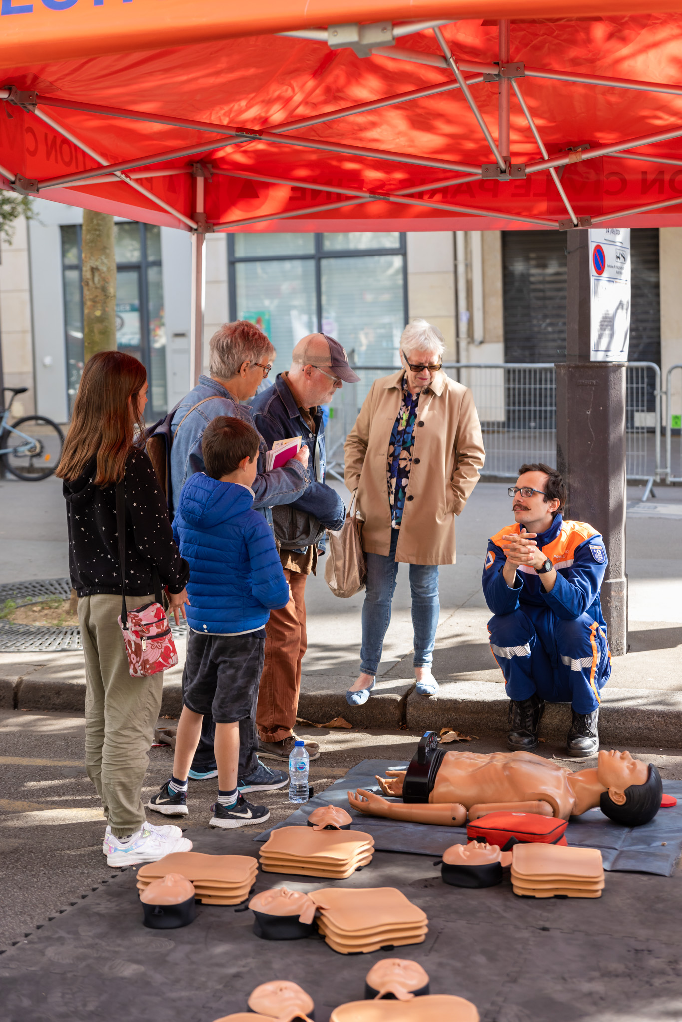 Un atelier premiers secours de la protection civile 