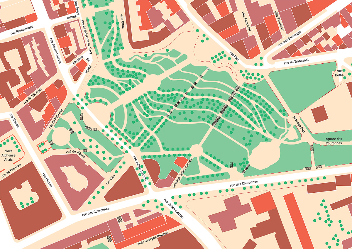Plan du quartier de Belleville