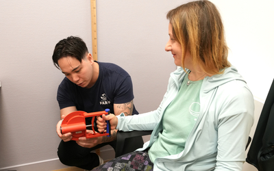 Une personne en consultation à la maison Sport Santé Piver, dans le 11e. 