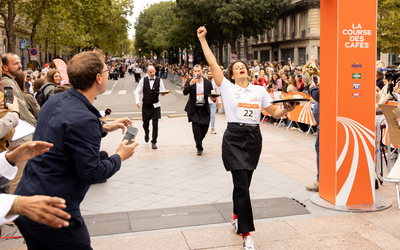 Vue d'une course des cafés.