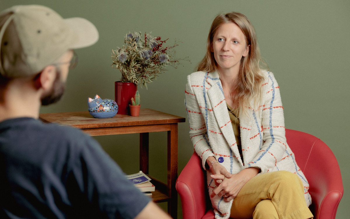 Séance avec une psychologue. 