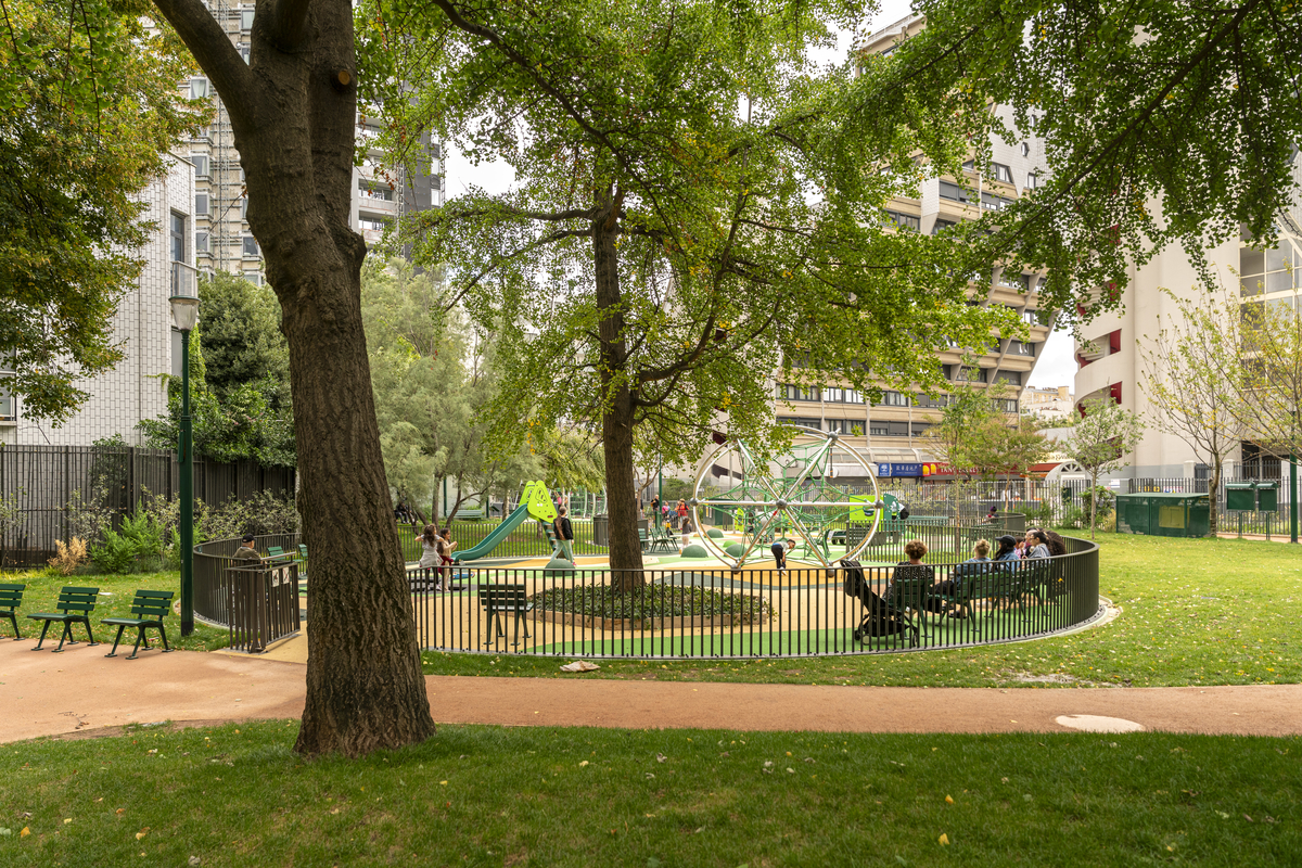 Le jardin de l'îlot Riquet dans le 19e.
