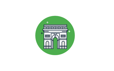 Pictogramme vert arc de triomphe