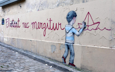 Street art pour les attentats de novembre 2015