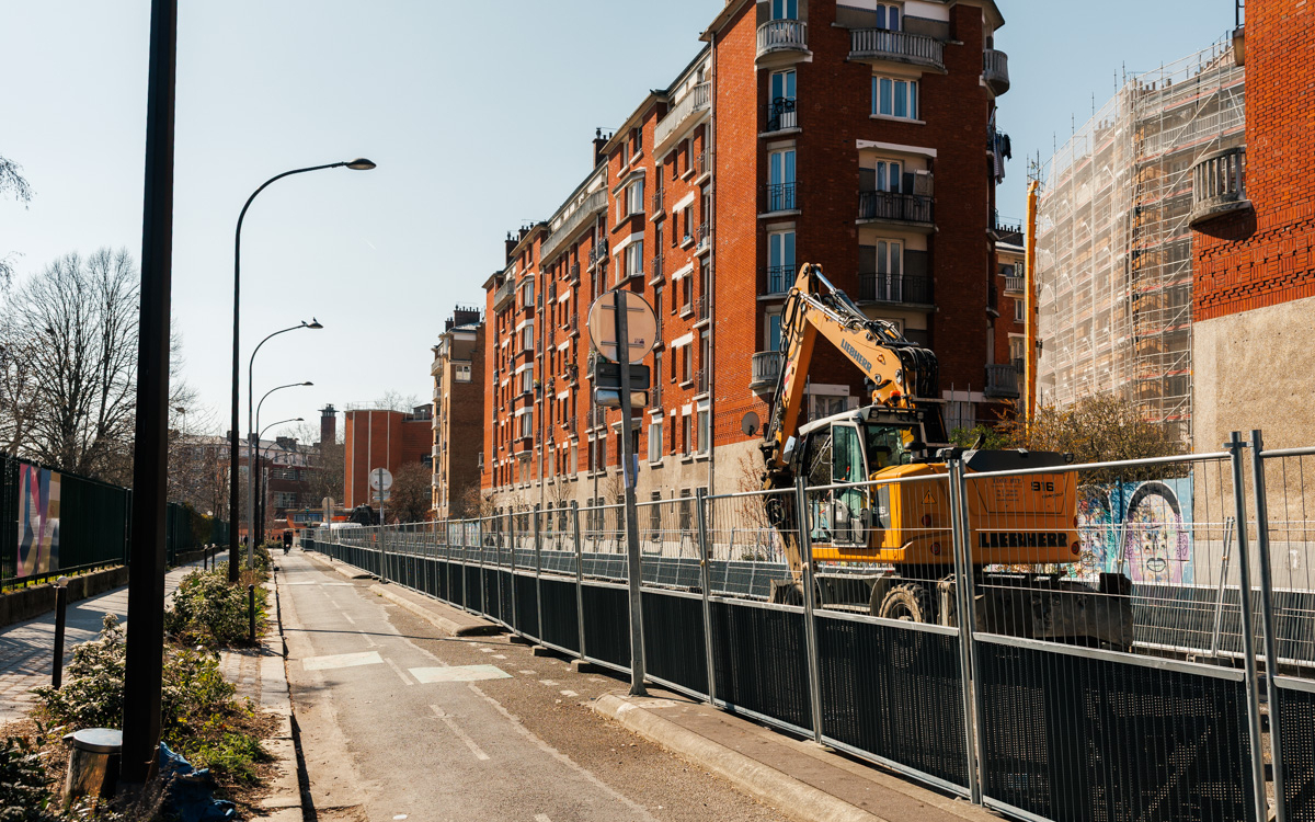Photo des travaux CPCU rue Louis Lumière