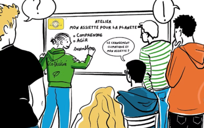 Illustrations de personnes écrivant sur un tableau 