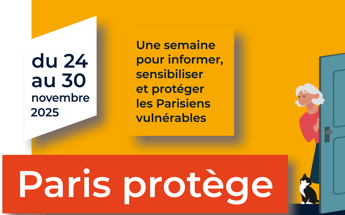 affiche qui annonce le début du dispositif Paris protège 11-2025 