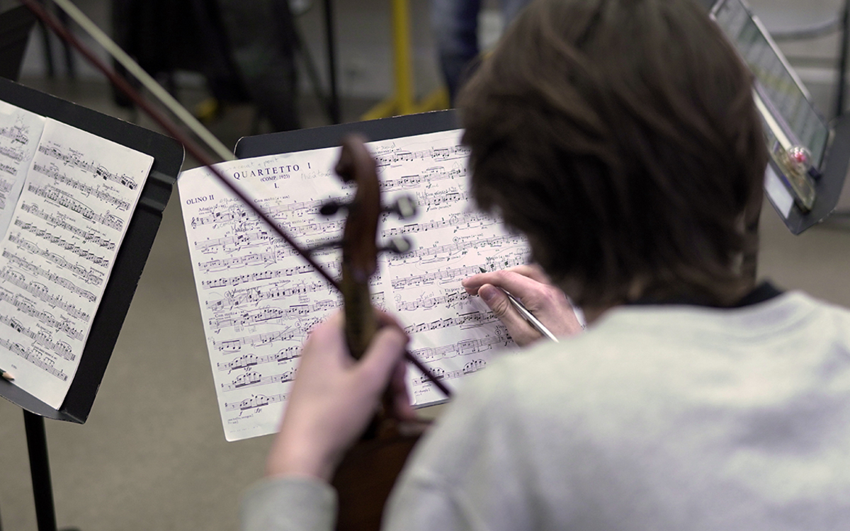 Instruments classiques et contemporains, violonisite, partition