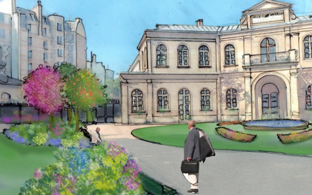 Dessin prévisionnel du futur jardin de L'Impératrice Joséphine