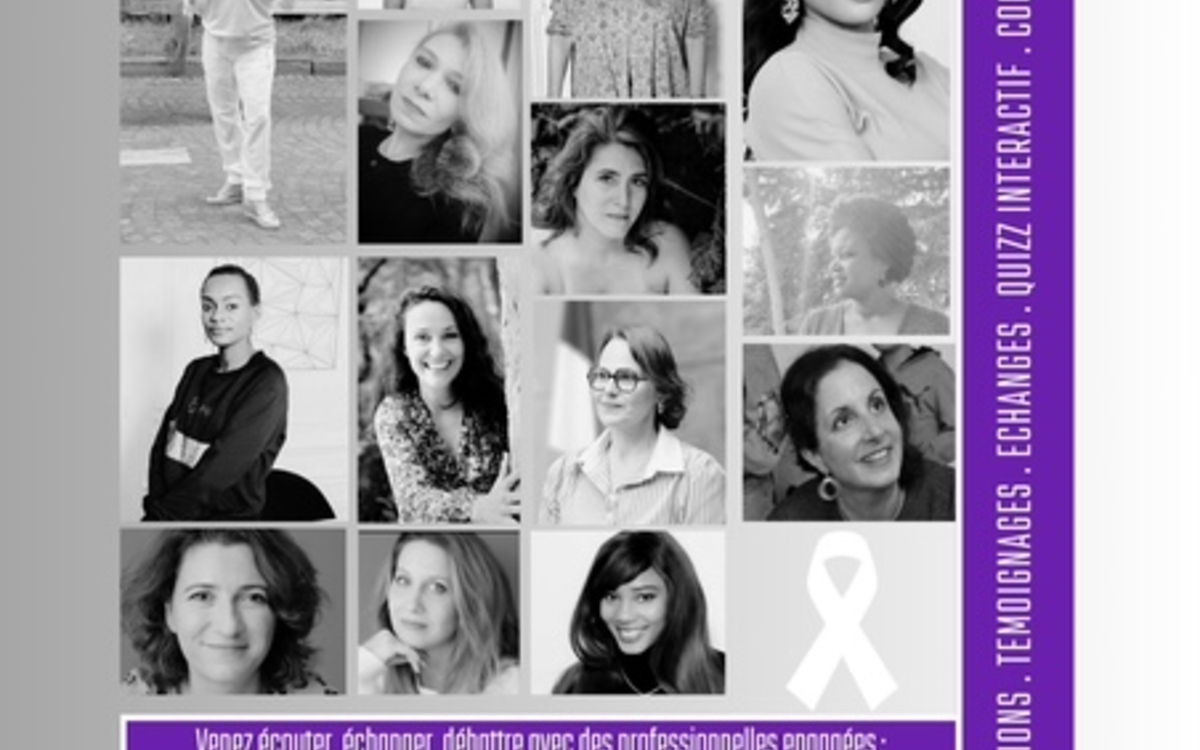 affiche grise et violette