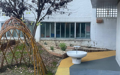 Photo de la Cours Oasis de la crèche du 117 rue de Ménilmontant