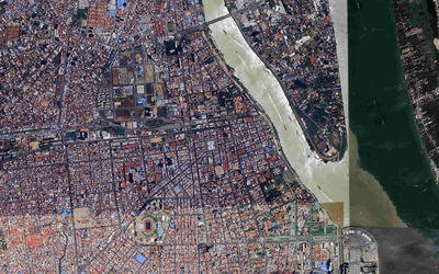 photo vue aérienne centre phnon penh Google 