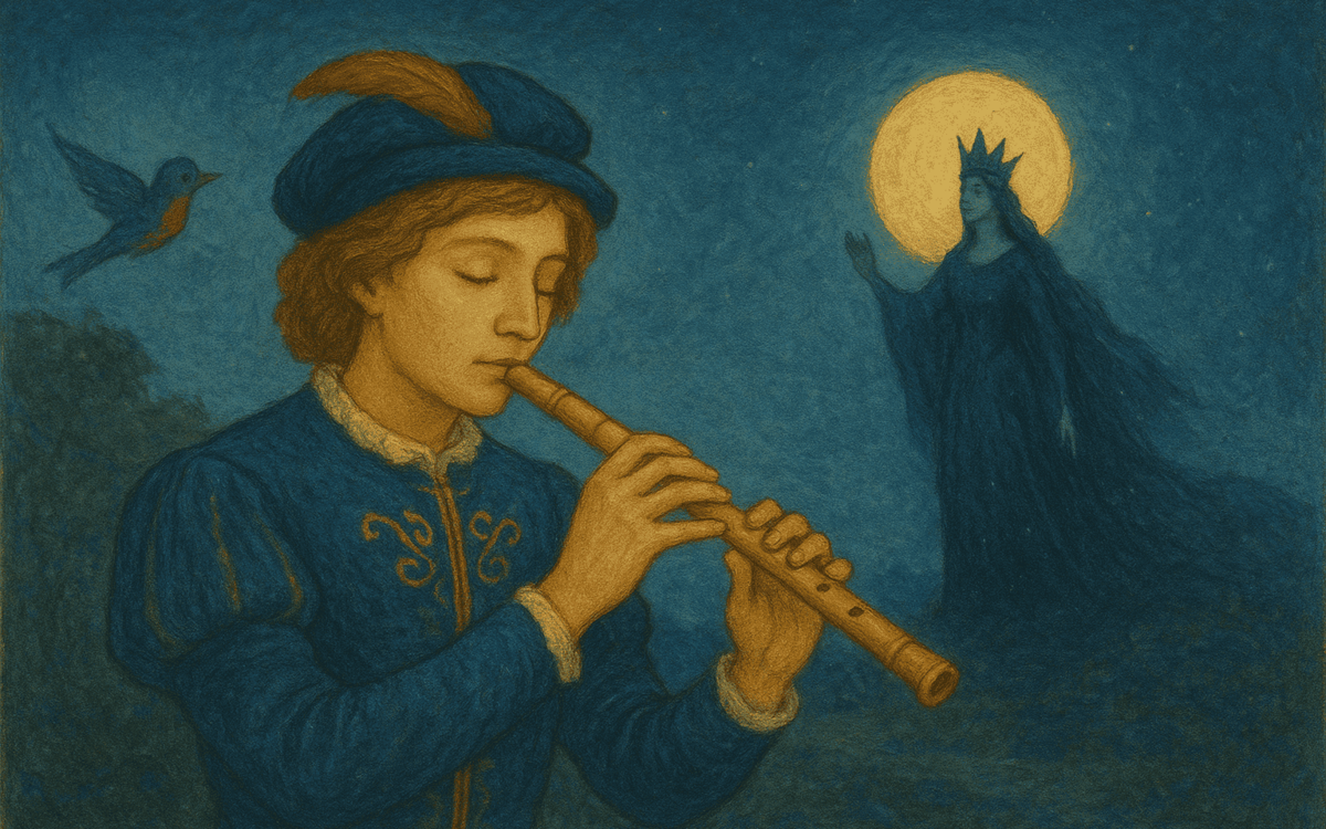 Tamino qui joue de la flûte