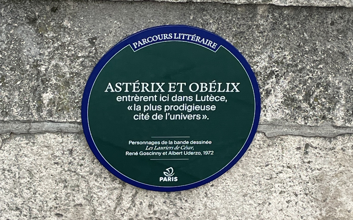 Parcours autour des personnes littéraires dans le 5ème, ici Astérix et Obélix.