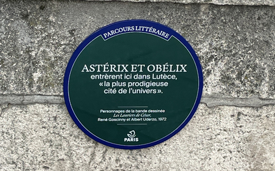 Parcours autour des personnes littéraires dans le 5ème, ici Astérix et Obélix.