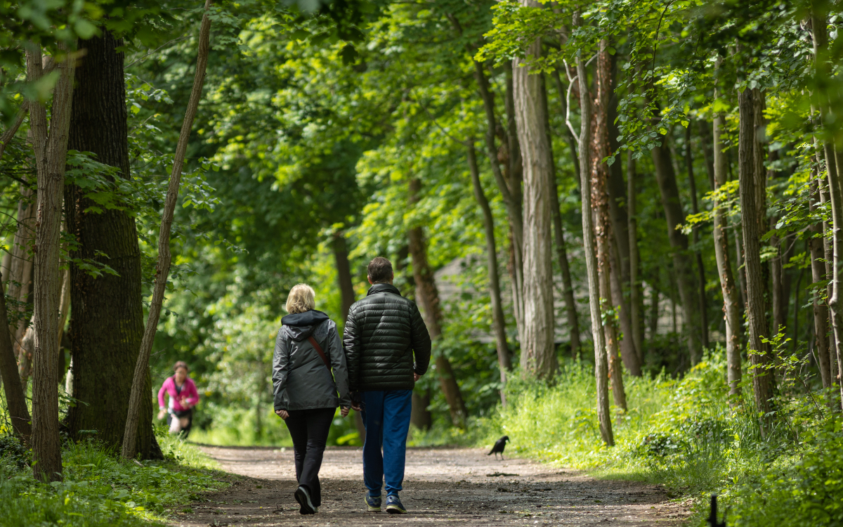 Deux promeneurs au bois de Boulogne. 