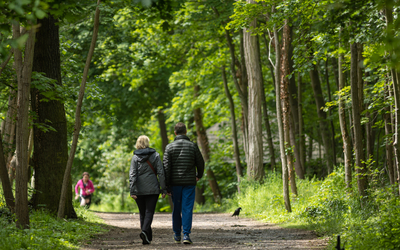 Deux promeneurs au bois de Boulogne. 